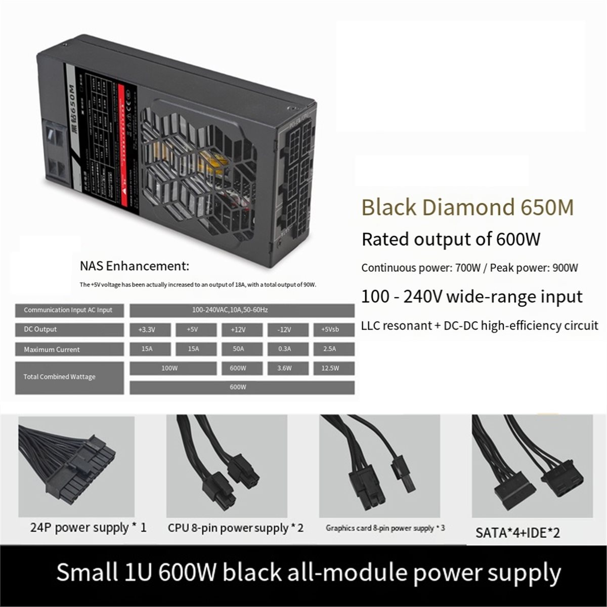 Flex Atx Power Supply 600W 1U - A14G Flex 600W Modulares Netzteil Kleines