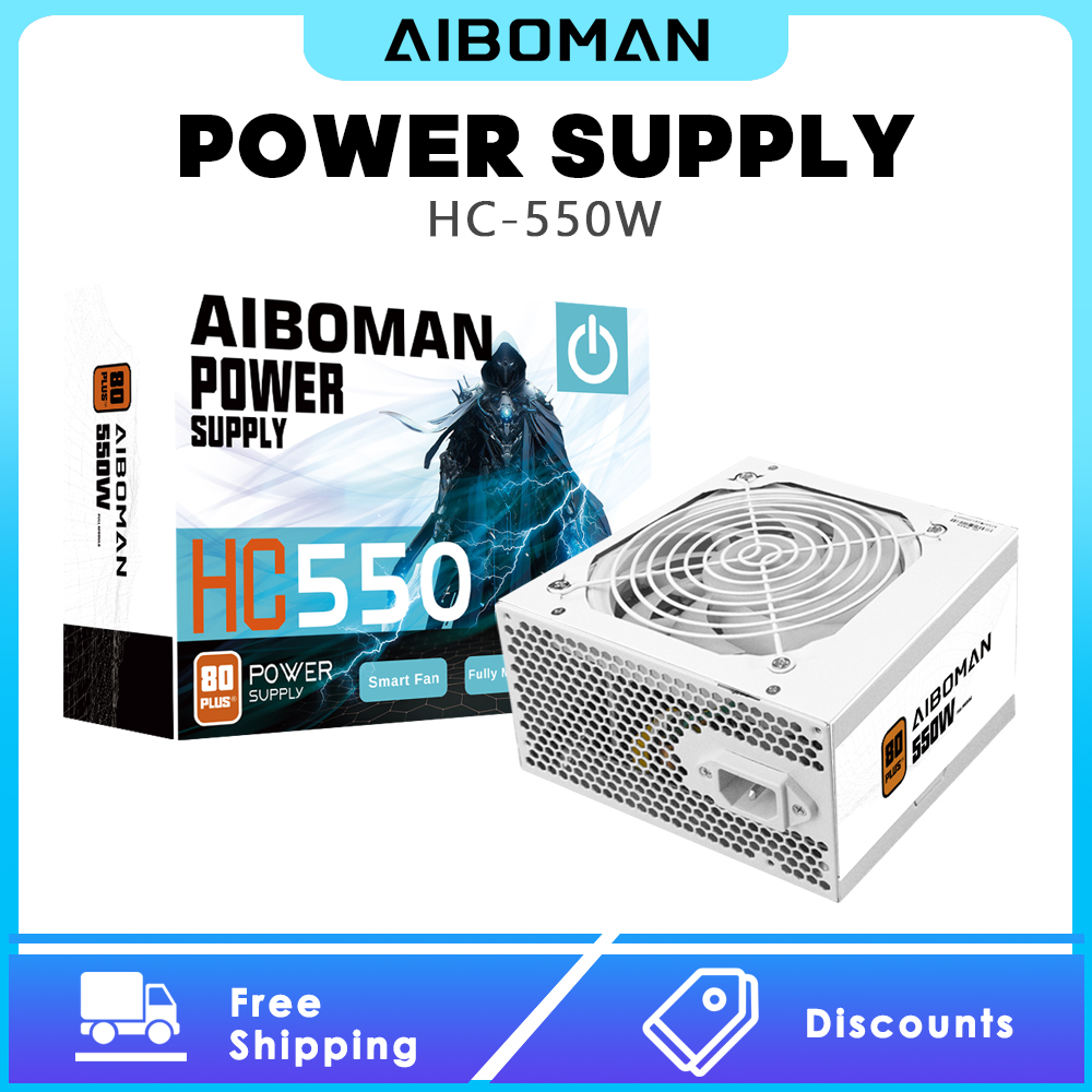 Power Supply 650W - AIBOMAN Netzteil 550W 80PLUS Bronze Netzteil